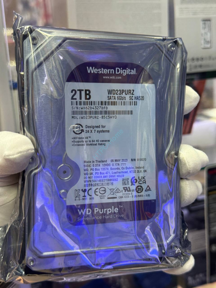 Жесткий диск 2Тб Western Digital Purple WD23PURZ 3.5" фото 1 — HTPC-Home.ru