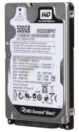 Жесткий диск 500Gb Western Digital Black WD5000BPKT 2.5" 7200rpm 16Mb