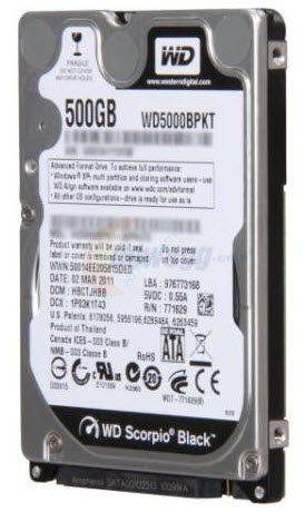 Жесткий диск 500Gb Western Digital Black WD5000BPKT 2.5" 7200rpm 16Mb фото 1 — HTPC-Home.ru