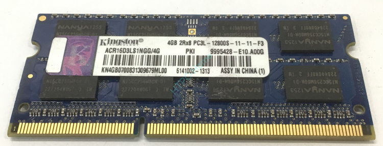 Оперативная память 4Gb Kingston ACR16D3LS1NGG/4G DDR3L 12800 SODIMM ...
