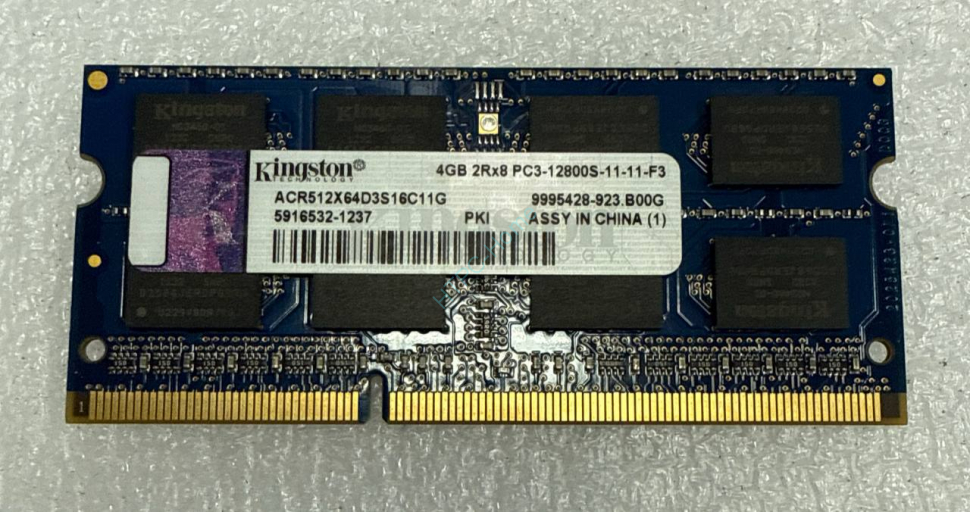 4Gb Kingston SODIMM PC3-12800 1600MHz ACR512X64D3S16C11G фото 1 — HTPC-Home.ru