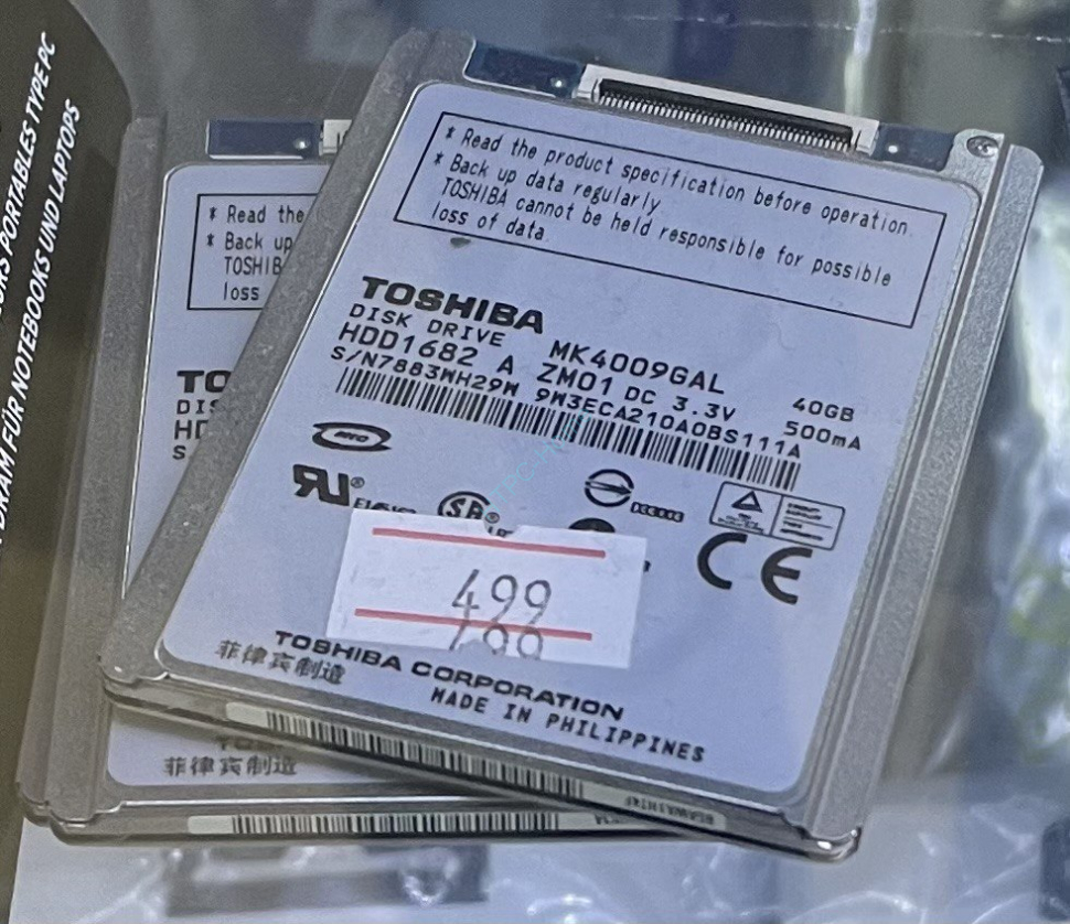 Жесткий диск 40G Toshiba MK4009GAL ATA ZIF 1.8  фото 1 — HTPC-Home.ru