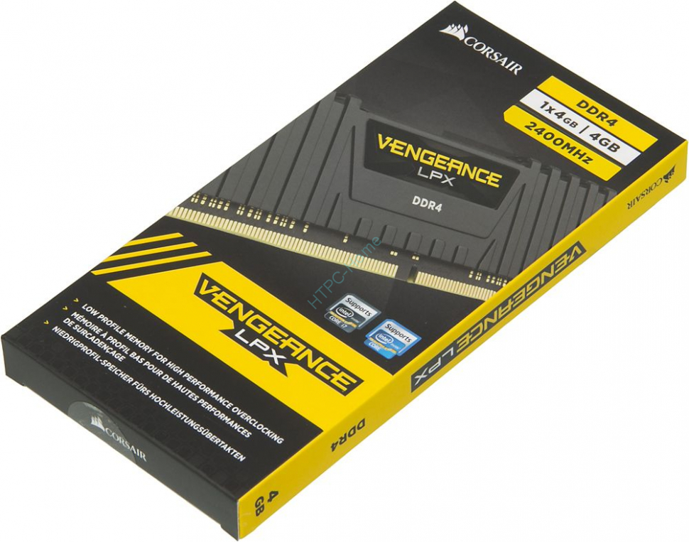 Оперативная память 4Gb Corsair Vengeance LPX CMK4GX4M1D2400C14 DDR4 DIMM PC4-19200 фото 1 — HTPC-Home.ru