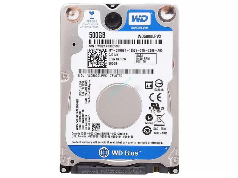 Жесткий диск 500GB SATA Western Digital Blue WD5000LPVX 2.5" 5400rpm 8Mb фото 1 — HTPC-Home.ru