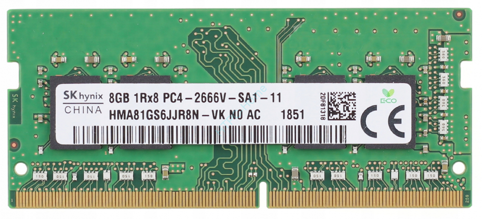 Оперативная память 8GB HYNIX HMA81GS6JJR8N-VK DDR4 2666 SO-DIMM фото 1 — HTPC-Home.ru