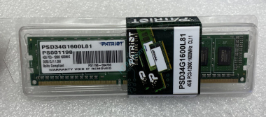 4Gb Patriot DIMM PC3-12800 1600MHz PSD34G1600L81 — HTPC-Home.ru