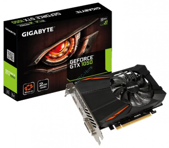 Видеокарта 2Gb GIGABYTE GV-N1050D5-2GD GeForce GTX1050