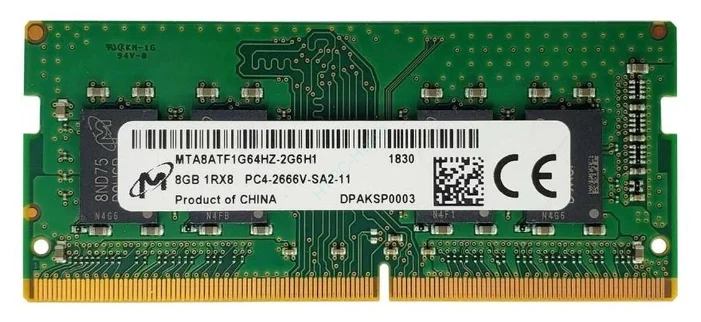 Оперативная память 8Gb Micron MTA8ATF1G64HZ-2G6H1 DDR4 2666 SODIMM фото 1 — HTPC-Home.ru