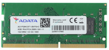 Оперативная память 8GB ADATA AO1P26KC8T1-BXFSHC DDR4 2666 SODIMM  — HTPC-Home.ru