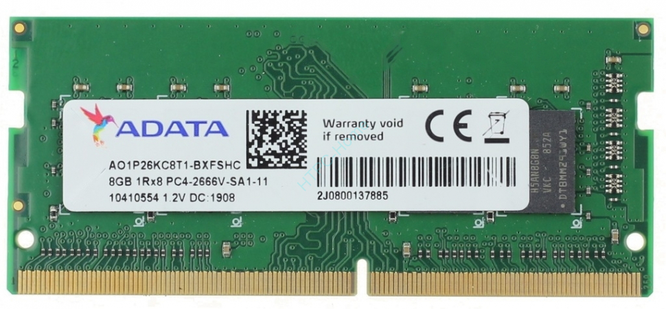 Оперативная память 8GB ADATA AO1P26KC8T1-BXFSHC DDR4 2666 SODIMM  фото 1 — HTPC-Home.ru