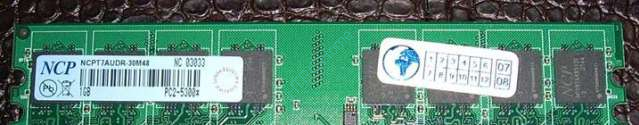 DDR2 1Gb NCP DIMM PC2-5300 667MHz (NCPT7AUDR-30M48), купить по цене 1 ...