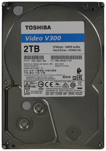 Жесткий диск 2Tb Toshiba HDWU120UZSVA V300 5700rpm 64Mb