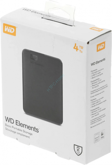 Внешний диск 4Тб WD Elements Portable WDBU6Y0040BBK-WESN черный — HTPC-Home.ru