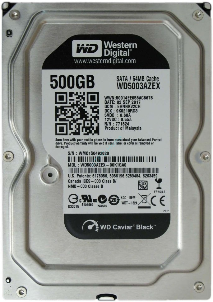 Жесткий диск 500Gb Western Digital Black WD5003AZEX фото 1 — HTPC-Home.ru