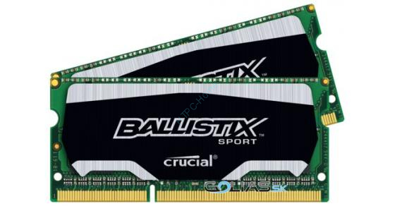 Оперативная память 8Gb Crucial Ballistix BLS2C4G3N169ES4CEU DDR3 1600 SO-DIMM KIT 2*4Gb  фото 1 — HTPC-Home.ru