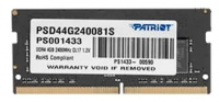 Оперативная память 4Gb Patriot PSD44G240081S DDR4 2400 SODIMM 