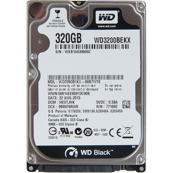 Жесткий диск 320Gb Western Digital Black WD3200BEKX 2.5" 7200rpm 16Mb фото 1 — HTPC-Home.ru
