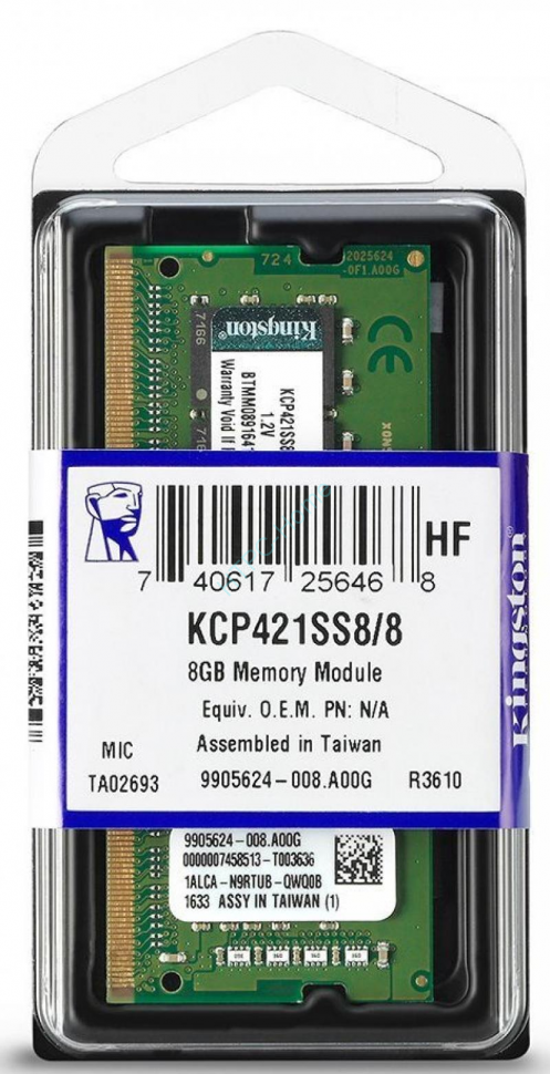 Оперативная память 8Gb Kingston KCP421SS8/8 DDR4 2133 SO-DIMM фото 1 — HTPC-Home.ru
