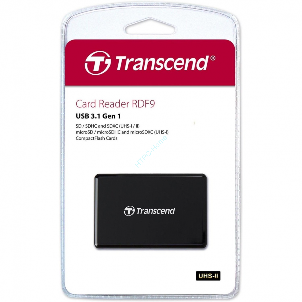 Картридер Transcend TS-RDF9K2 All-in-1 UHS-II USB 3.1 фото 1 — HTPC-Home.ru