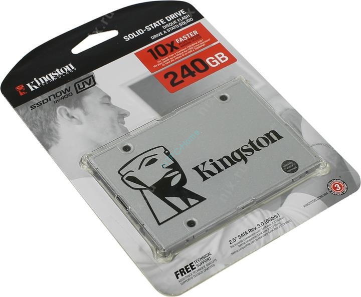 Твердотельный накопитель 240Gb SATA Kingston UV400 SUV400S37/240G 2.5"  фото 1 — HTPC-Home.ru