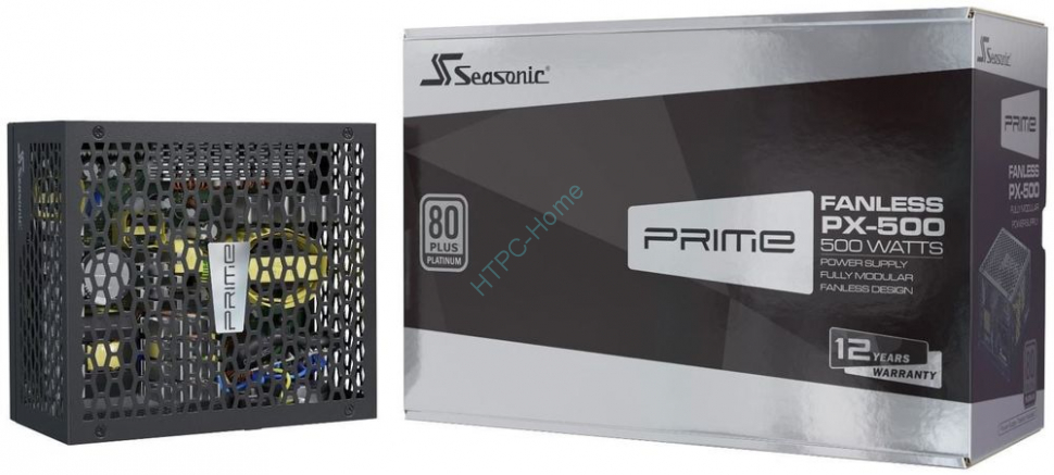 Блок питания Seasonic PRIME PX-500 Fanless (80+Platin) 500 Watt фото 1 — HTPC-Home.ru