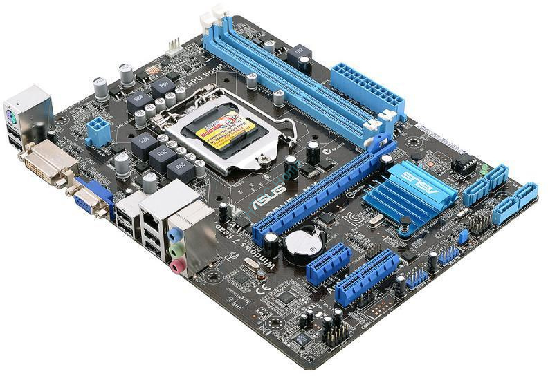 ASUS P8H61-MX/SI R1.01 (OEM) LGA1155 < H61 > PCI-E+Dsub+DVI GbLAN SATA MicroATX 2DDR-3@ фото 1 — HTPC-Home.ru