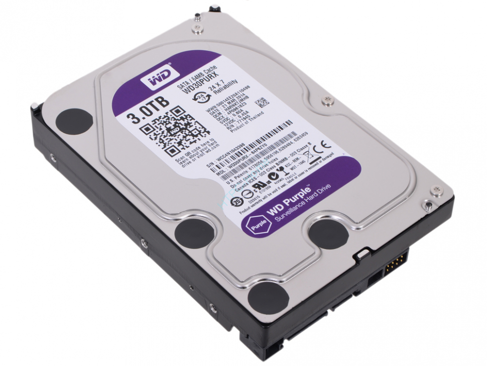 Жесткий диск 3Tb SATA 6Gb Western Digital Purple WD30PURX 3.5" 64Mb фото 1 — HTPC-Home.ru
