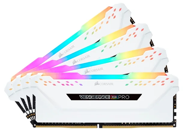 ​Оперативная память 8Gbx4 KIT Corsair Vengeance RGB PRO CMW32GX4M4C3200C16W​ DDR4 3200 DIMM​ фото 1 — HTPC-Home.ru