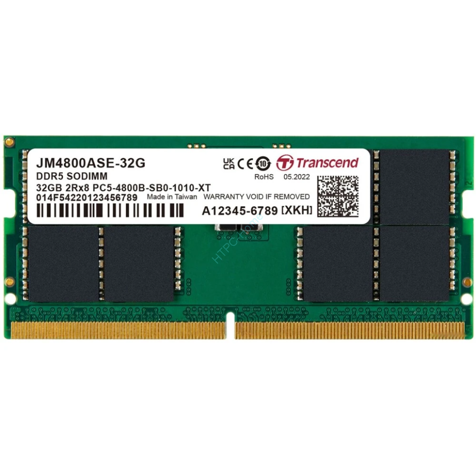 Оперативная память 32Gb Transcend JM4800ASE-32G DDR5 4800 SODIMM фото 1 &mdash; HTPC-Home.ru