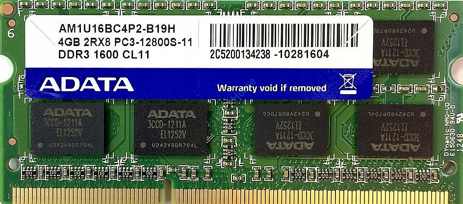 Оперативная память 4Gb ADATA AM1U16BC4P2-B19H DDR3 1600MHz SODIMM 16chip фото 1 — HTPC-Home.ru Оперативная память 4Gb ADATA AM1U16BC4P2-B19H DDR3 1600MHz SODIMM 16chip фото 1 — HTPC-Home.ru