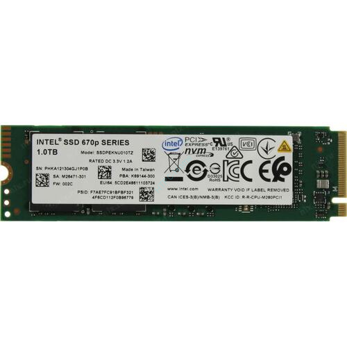 Твердотельный накопитель 1 Tb M.2 2280 M Intel 670P Series SSDPEKNU010TZX1 фото 1 — HTPC-Home.ru
