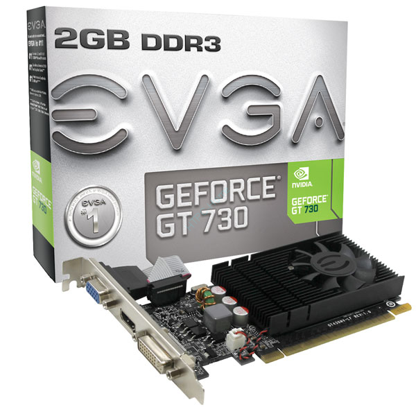 Видеокарта 2GB EVGA GeForce GT730 02G-P3-2732-KR (Low Profile) фото 1 — HTPC-Home.ru