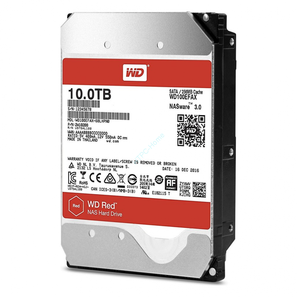 Жесткий диск 10TB Western Digital WD Red WD100EFAX фото 1 — HTPC-Home.ru
