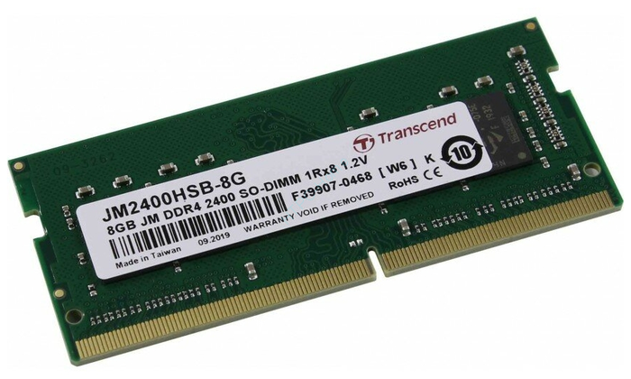 Оперативная память 8Gb Transcend JM2400HSB-8G DDR4 2400 SODIMM фото 1 — HTPC-Home.ru