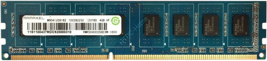 Оперативная память 4Gb Ramaxel RMR5040ED58E9W-1600 DDR3 1600 DIMM 16chip фото 1 — HTPC-Home.ru
