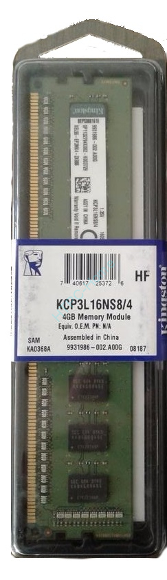 Оперативная память 4Gb Kingston KCP3L16NS8/4 DDR3L 1600 DIMM фото 1 — HTPC-Home.ru