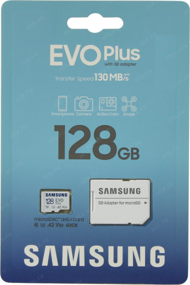 Карта памяти Samsung 128Gb MicroSD Samsung EVO Plus MB-MC128KA/EU — HTPC-Home.ru