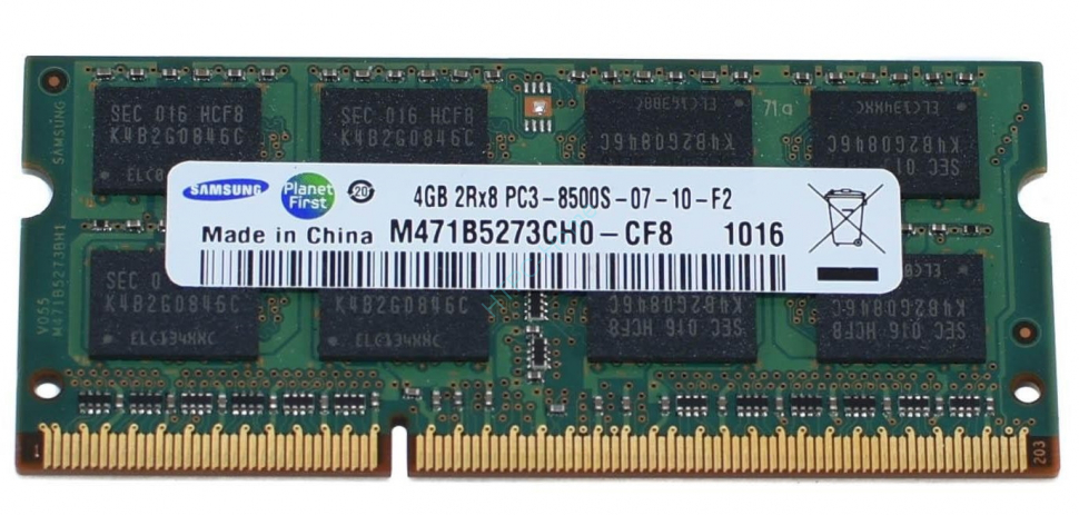 Оперативная память 4Gb Samsung M471B5273CH0-CF8 SODIMM PC3-8500 1066MHz фото 1 — HTPC-Home.ru