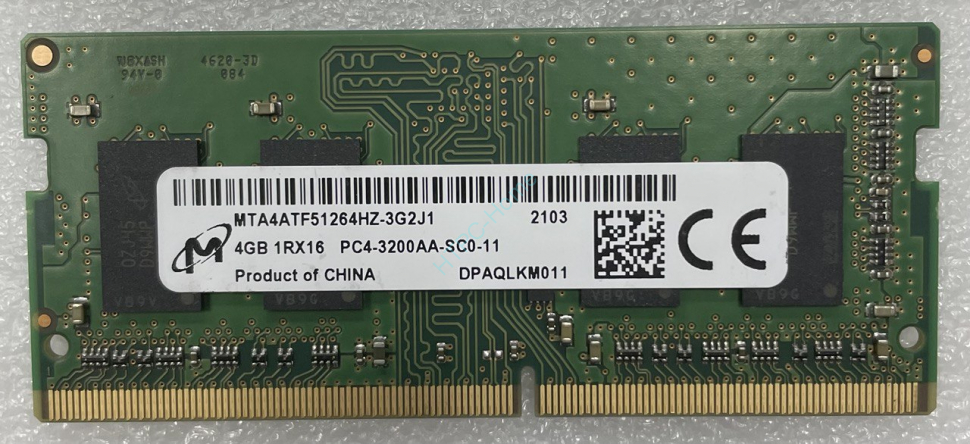 Оперативная память 4Gb Micron MTA4ATF51264HZ-3G2J1 DDR4 3200 SODIMM  фото 1 — HTPC-Home.ru