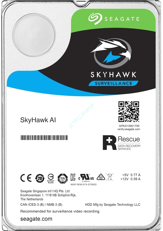 Жесткий диск 8Tb Seagate SkyHawk AI ST8000VE0001 3.5" 7200rpm 256Mb фото 1 — HTPC-Home.ru