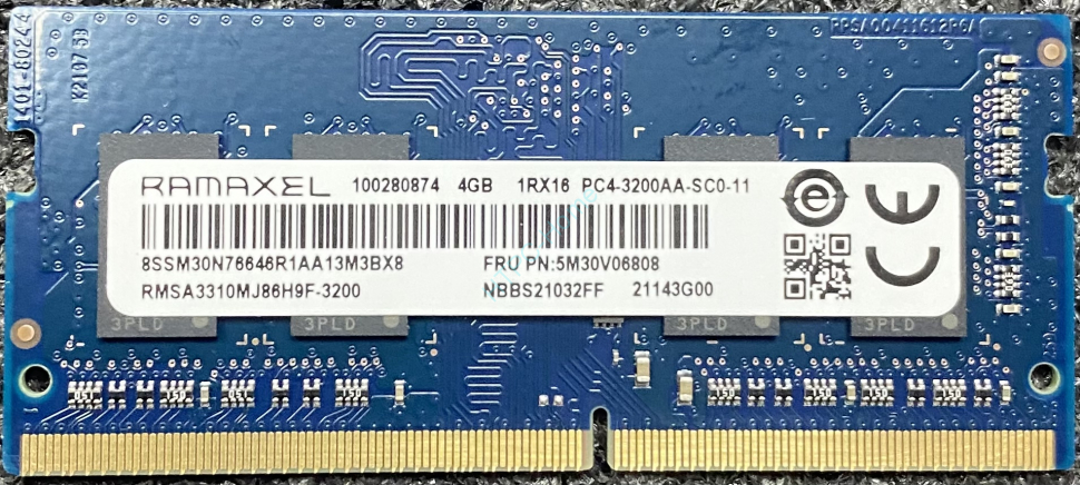 Оперативная память 4Gb Ramaxel RMSA3310MJ86H9F-3200 DDR4 3200 SODIMM фото 1 — HTPC-Home.ru