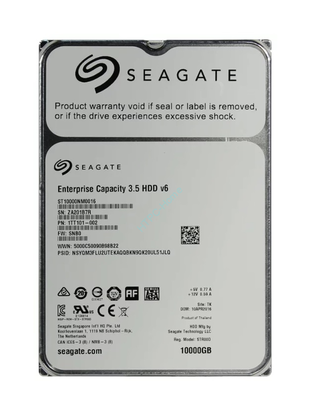Жёсткий диск 10Tb SATA 6Gb/s Seagate Enterprise Capacity ST10000NM0016 3.5" 7200rpm 256Mb фото 1 — HTPC-Home.ru