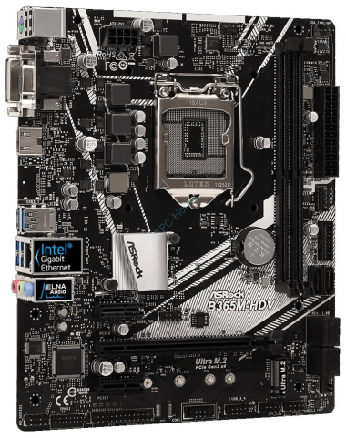 Материнская плата ASRock B365M-HDV LGA1151 MicroATX  — HTPC-Home.ru