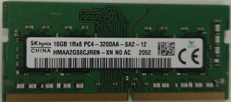 Оперативная память 16Gb Hynix HMAA2GS6CJR8N-XN DDR4 3200 SODIMM, купить ...