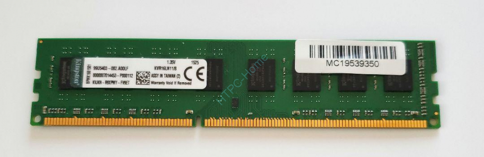 Оперативная память 8Gb Kingston KVR16LN11/8 DDR3L 1600 DIMM  фото 1 — HTPC-Home.ru