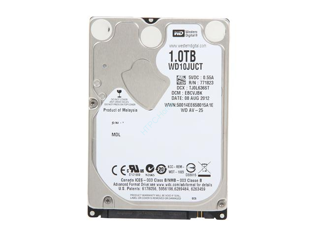 Жесткий диск 1Tb Western Digital AV-25 WD10JUCT 2.5" 5400rpm 16Mb ...