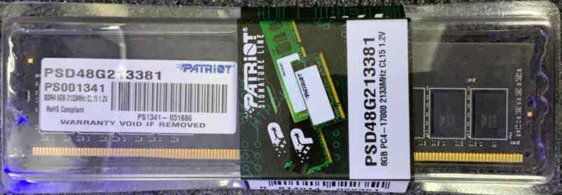 Оперативная память 8Gb Patriot PSD48G213381 DDR4 2133 DIMM фото 1 — HTPC-Home.ru