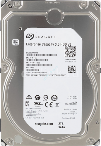 Жёсткий диск HDD 2Tb SATA Seagate Enterprise Capacity ST2000NM0055 3.5"7200rpm 128Mb