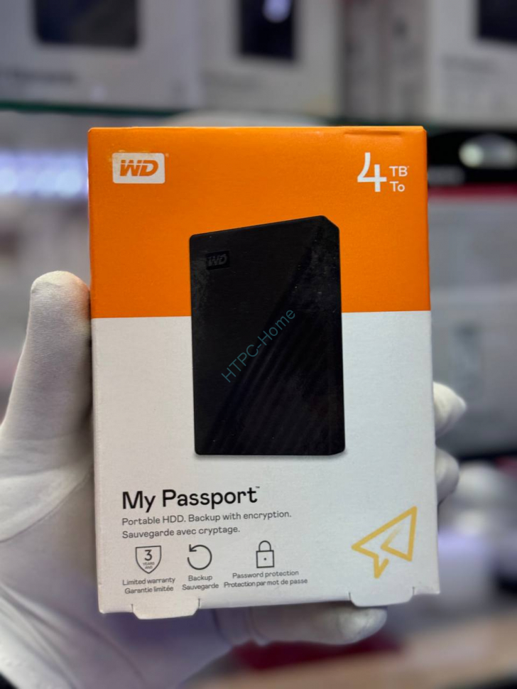 Внешний жесткий диск 4Тб Western Digital My Passport WDBPKJ0040BBK-WESN фото 1 — HTPC-Home.ru