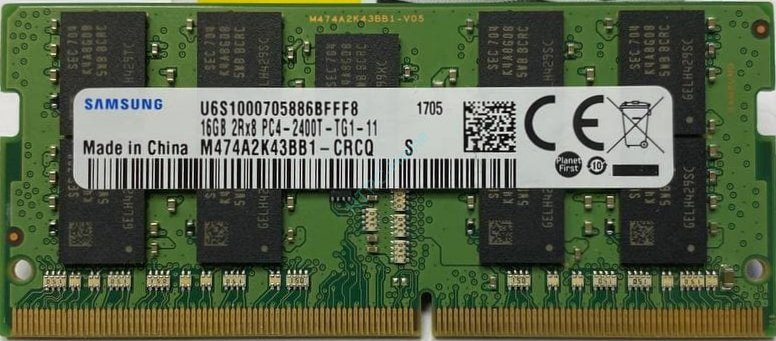 Оперативная память 16Gb Samsung M474A2K43BB1-CRCQ DDR4 2400 SODIMM ECC фото 1 — HTPC-Home.ru